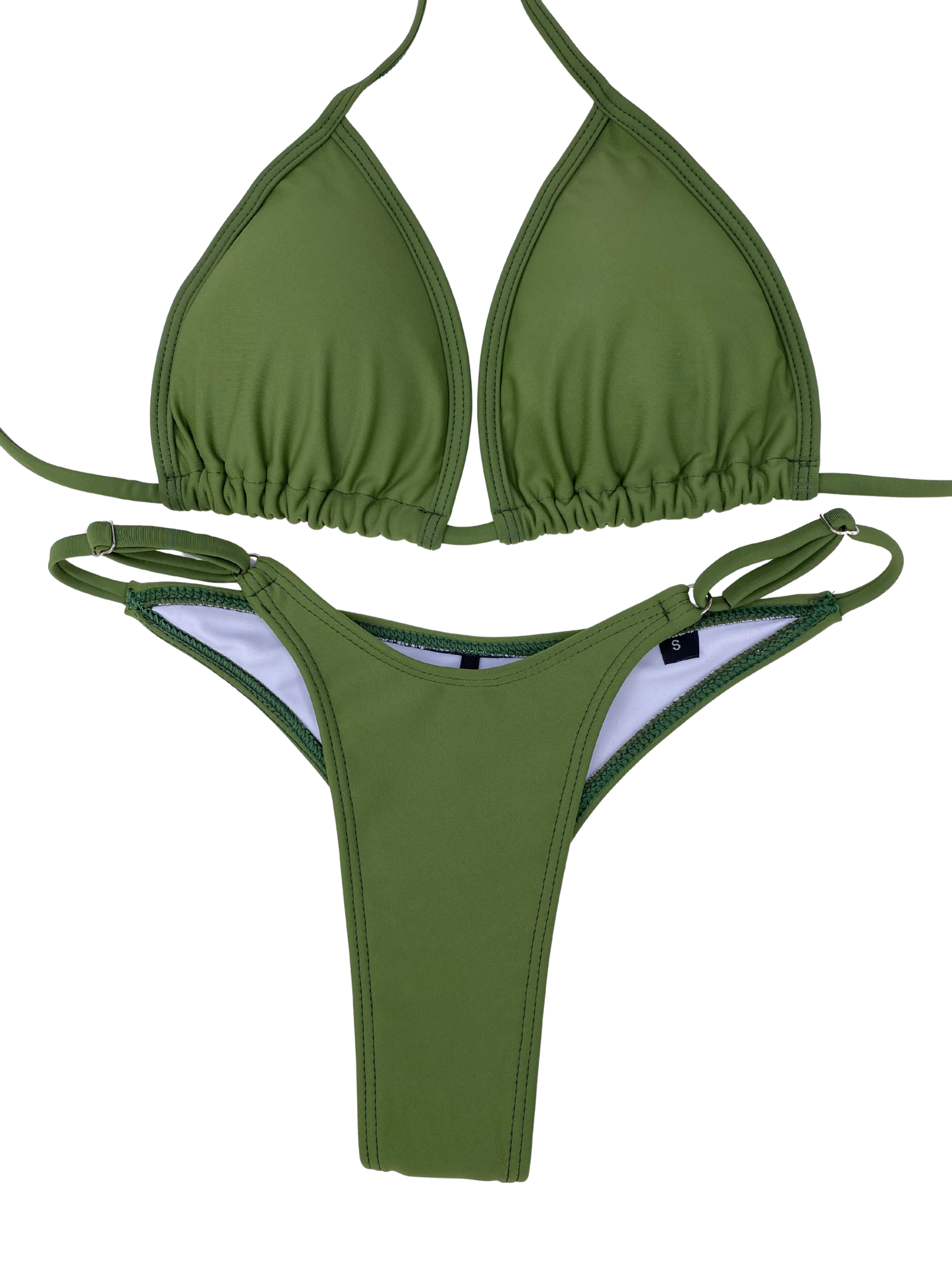 Olive Green Posing Bikini