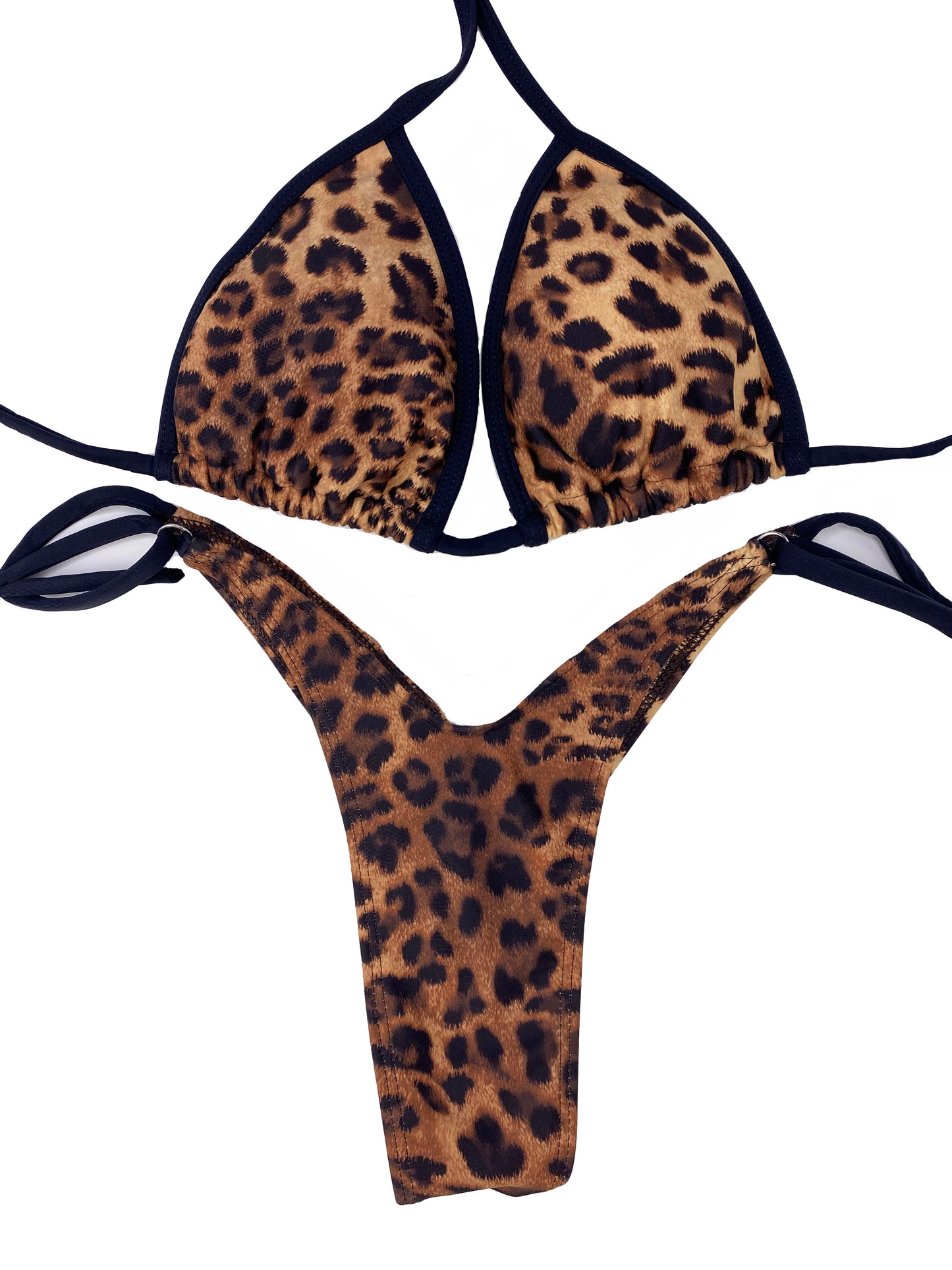 Black Leopard Wellness Posing Bikini