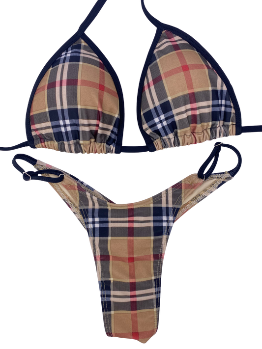 Plaid Posing Bikini