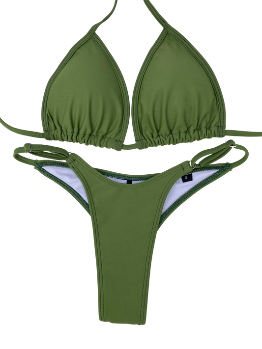 Olive Green Posing Bikini