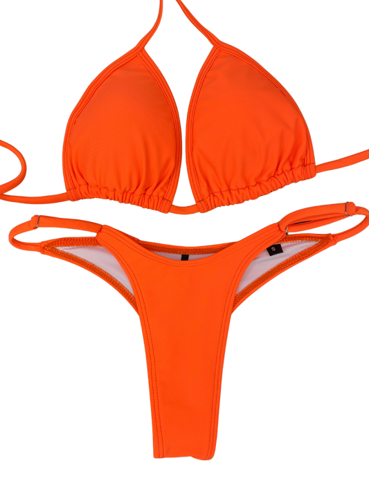 Neon Orange Posing Bikini