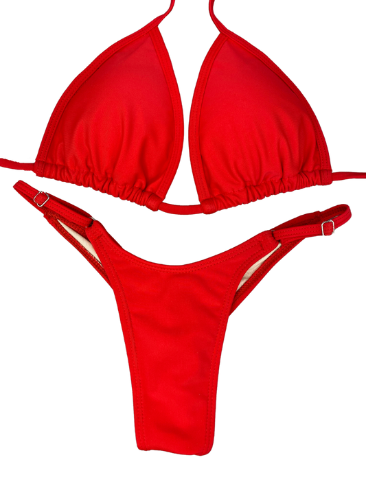 Red Posing Bikini