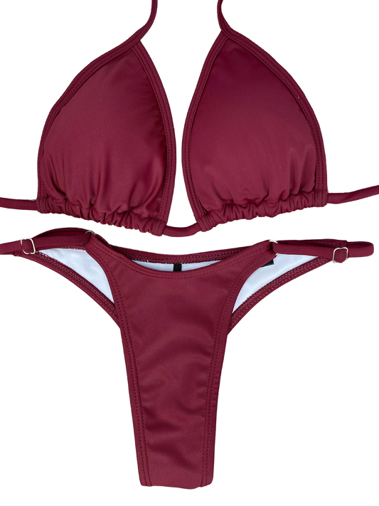Maroon Posing Bikini