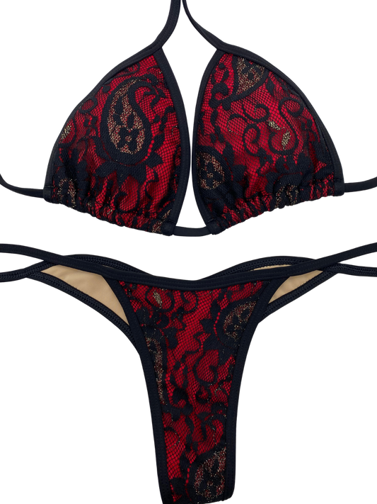Red  Blk Lace
