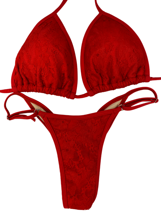 Red Lace Bikini