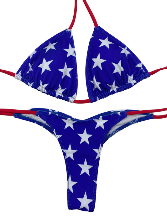 Patriotic Thong Bikini Bottoms